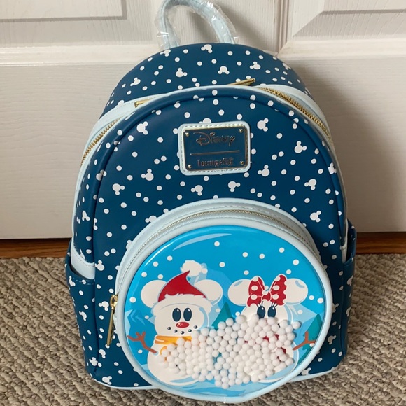 Disney snow globe loungefly mini backpack! - Picture 1 of 3